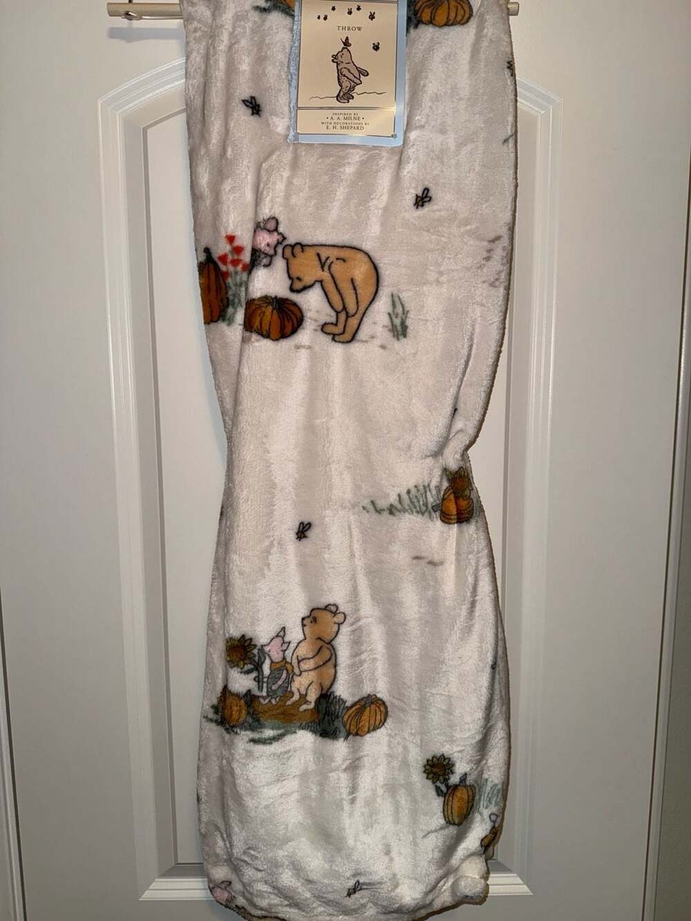 Pooh Bear Collection Winnie The Pooh Throw Blanket 50in x 70in Fall